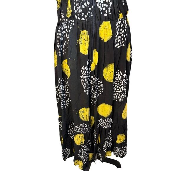 Busayo Black Yellow Puff Sleeve Print Maxi Dress - Picture 11 of 13